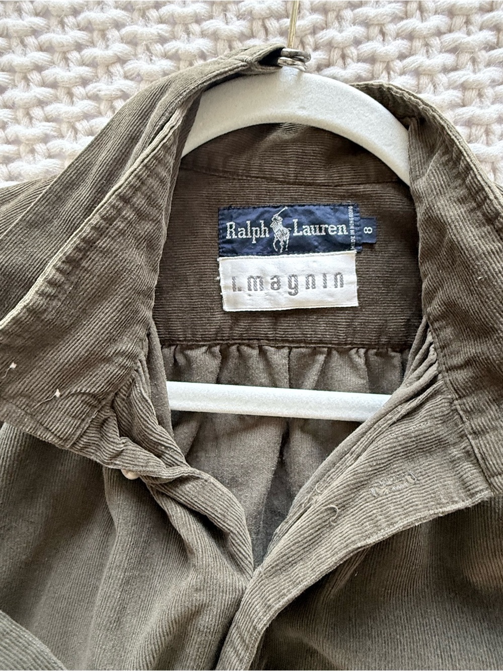 Vintage late70s/early 80s blue label Ralph Lauren I.Magin corduroy prairie dress - Picture 5 of 10